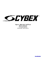 Preview for 1 page of CYBEX 19001 Owner'S Manual