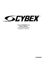 CYBEX 525C Owner'S Manual preview