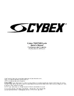 Preview for 3 page of CYBEX 750C Owner'S Manual