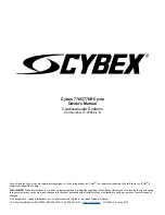 Preview for 3 page of CYBEX 770C Owner'S Manual