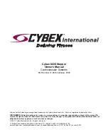 Preview for 2 page of CYBEX 800S Owner'S Manual