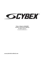 Предварительный просмотр 1 страницы CYBEX 8800 Owner'S And Service Manual