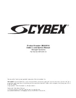 Preview for 3 page of CYBEX 8800 Owner'S And Service Manual