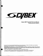 CYBEX 900T Service Manual preview