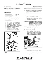 CYBEX Arc Trainer 425A A/V Installation Instructions Manual preview