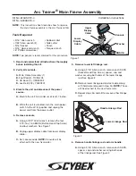 Preview for 1 page of CYBEX Arc Trainer 610AK019-4 Installation Instructions