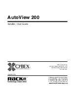 CYBEX autoview 200 Installer And User Manual предпросмотр