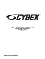 CYBEX Free Weight 45 Back Extension 16021 Owner'S And Service Manual preview