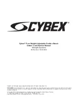 Preview for 3 page of CYBEX Free Weight 45 Back Extension 16021 Owner'S And Service Manual