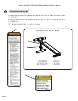 Preview for 8 page of CYBEX Free Weight 45 Back Extension 16021 Owner'S And Service Manual