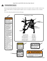 Preview for 9 page of CYBEX Plate Loaded Incline Press Owner'S And Service Manual