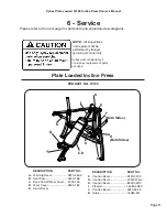 Preview for 17 page of CYBEX Plate Loaded Incline Press Owner'S And Service Manual