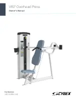 Preview for 1 page of CYBEX VR1 Overhead Press Owner'S Manual