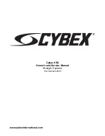 CYBEX VR2 Owner'S And Service Manual предпросмотр