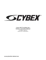 CYBEX VR3 Leg Extension Owner'S And Service Manual preview