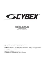 Preview for 3 page of CYBEX VR3 Leg Extension Owner'S And Service Manual