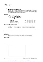 Preview for 4 page of CYBIO CyBi -Kombichem Operating Instructions Manual