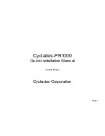 Cyclades Access Router Cyclades-PR1000 Quick Installation Manual предпросмотр