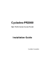 Cyclades Access Router Cyclades-PR2000 Installation Manual предпросмотр