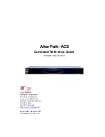 Предварительный просмотр 1 страницы Cyclades AlterPath ACS Command Reference Manual