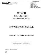 Cycle Country 25-1161 Owner'S Manual preview