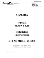 Preview for 1 page of Cycle Country 25-5070 Installation Instructions Manual