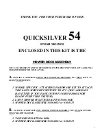 Preview for 3 page of Cycle Country Quicksilver 54 Owner'S And Operator'S Manual