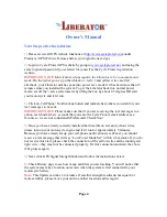 Preview for 5 page of Cycle Protect The Liberator Installation & Owner'S Manual