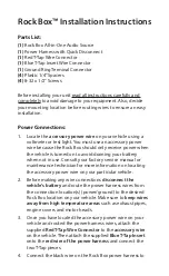 Preview for 1 page of Cycle Sounds Rock Box Installation Instructions