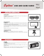 Предварительный просмотр 1 страницы CyClone BX21528 Use And Care Manual