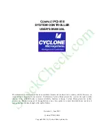 CyClone COMPACTPCI-810 User Manual предпросмотр