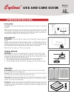 CyClone HC402 Use And Care Manual предпросмотр