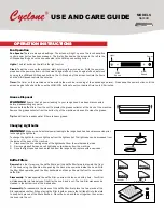 Предварительный просмотр 1 страницы CyClone NA330R Use And Care Manual