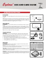 Предварительный просмотр 1 страницы CyClone SCB715 Use And Care Manual