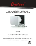 Preview for 1 page of CyClone SV130 Installation And Operation Instructions Manual