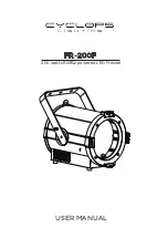 Cyclops Lighting FR-200F User Manual preview