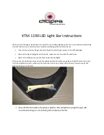 Предварительный просмотр 1 страницы CYCLOPS KTM 1190 LED Light Bar Instructions