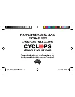 Preview for 1 page of CYCLOPS PARALYSER 355 User Instructions