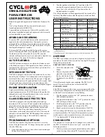 CYCLOPS PARALYSER 485 User Instructions preview