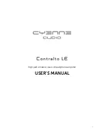 Preview for 1 page of Cyenne Audio Contralto LE User Manual