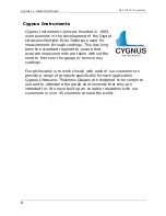 Preview for 8 page of Cygnus Cygnus 2 Operating Manual