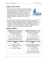 Предварительный просмотр 8 страницы Cygnus Cygnus 4 Operating Manual