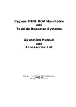 Предварительный просмотр 1 страницы Cygnus MINI ROV Operation Manual