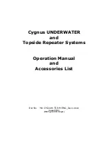 Cygnus UW-TSR Operation Manual preview