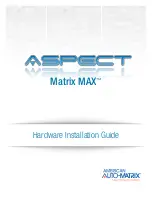 Preview for 1 page of Cylon American Auto-Matrix Aspect Matrix MAX Hardware Installation Manual