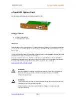 cymatic audio uTrack-X32 Quick Start Manual preview