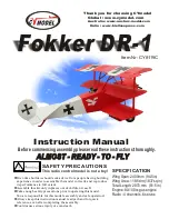 CYmodel fokker DR-1 Instruction Manual предпросмотр