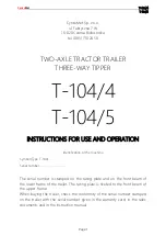 Preview for 1 page of CynkoMet T-104/4 Instructions For Use And Operation