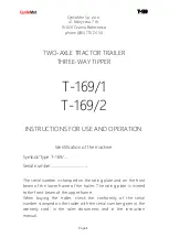 Preview for 1 page of CynkoMet T-169/1 Instructions For Use And Operation