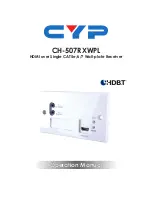 CYP 5-Play HDBaseT PU-507WPRX Operation Manual предпросмотр